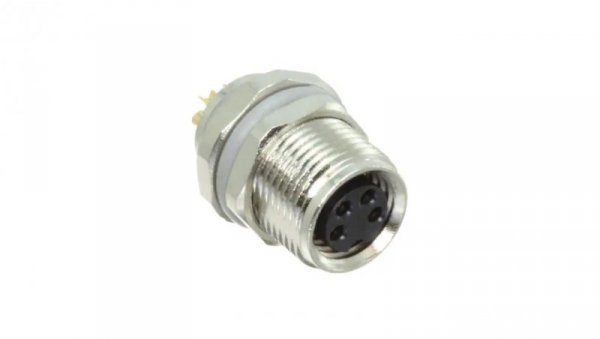 Złącze okrągłe M8 żeńskie proste do lutowania 4pin 30V T4031017041-000