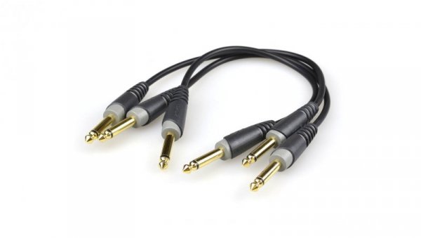 KLOTZ Zestaw 3x Kabel Złączka do Efektów Gitarowych Jack 6,3mm Mono (wtyk / wtyk) 15cm