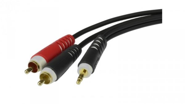 KLOTZ Kabel Audio AUX mini Jack 3,5mm Stereo (wtyk) / 2x RCA Cinch (wtyk) 1m