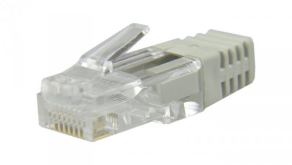 Osłonka wewnętrzna wtyku RJ45 szara WORECZEK 100szt.