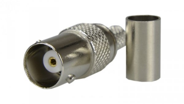 Gniazdo koncentryczne BNC 75ohm zaciskane na przewód RG59