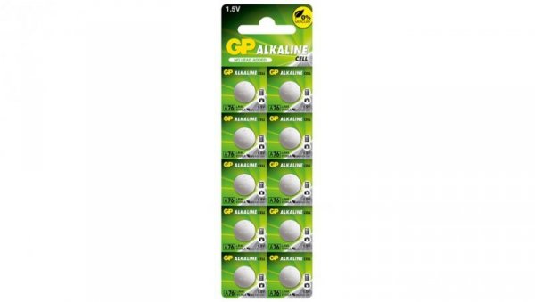 Bateria alkaliczna pastylka LR44 A76 AG13 1,5V GP BLISTER 10szt.