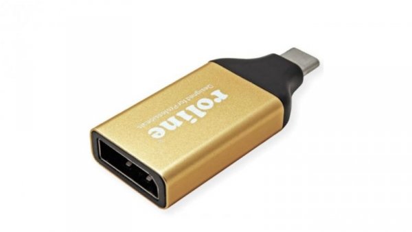 ROLINE GOLD Adapter USB 3.1 typ-C - DisplayPort 4K@60 (wtyk / gniazdo) złoty