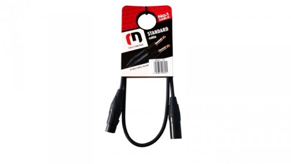 Kabel DMX - XLR M / XLR F - Standard - 1m - DX0110BX