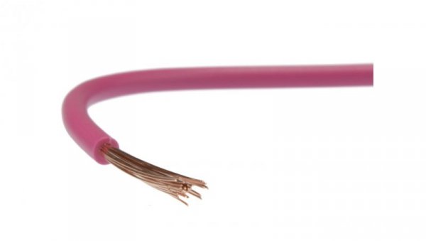 Przewód instalacyjny H07V-K / LgY 2,5 750V różowy linka giętka Elektrokabel /100m/