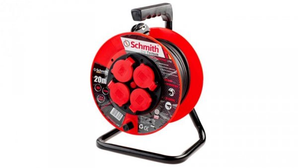 Przedłużacz bębnowy 4 gniazda z/u 3x1,5mm IP44 25m H05RR-F Schmith