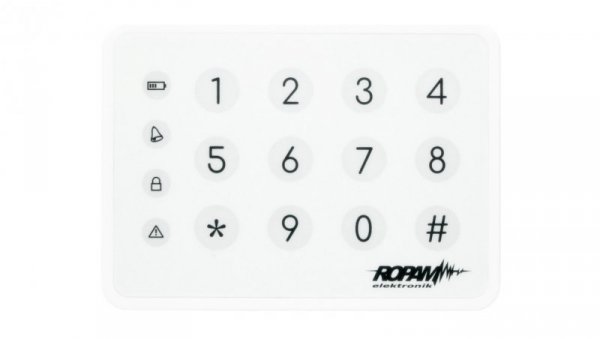 Klawiatura dotykowa, TK-4W, strefowa: natynkowa, kolor biały,