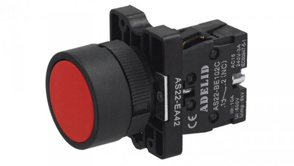 Przycisk sterowniczy czerwony STOP XB2 AS22-EA42