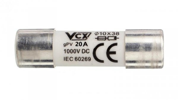 WKŁADKA TOPIKOWA SOLARNA GPV 10x38 20A 1000V DC