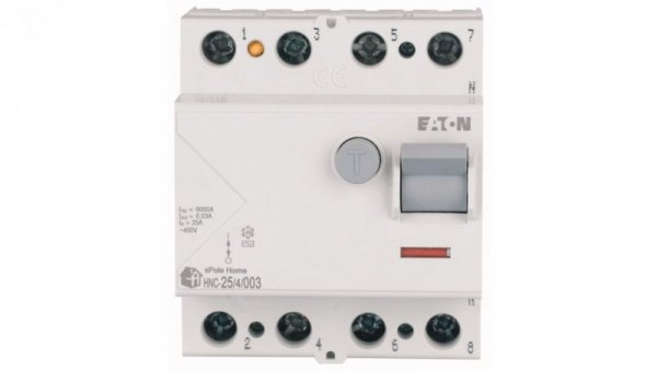 Wyłącznik różnicowoprądowy 4P 25A 0,03A typ AC xPole Home HNC-25/4/003 194693