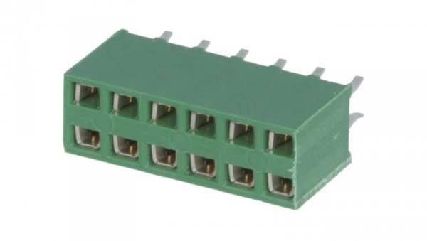 Złącze kołkowe HV-100 żeńskie 12-pin proste 2,54mm THT 2x6 215307-6