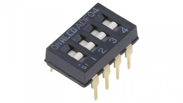 Przełącznik DIP-SWITCH Ilość sekcji: 4 OFF-ON -0,025A 24VDC 1825002-5