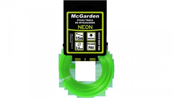ŻYŁKA DO WYKASZARKI GWIAZDKA NEON 2,4MM 15M