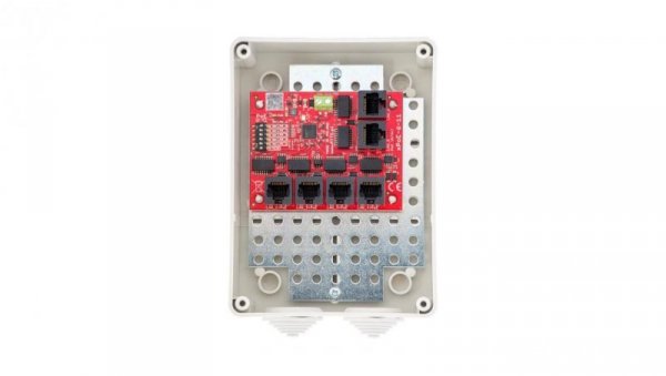 Switch PoE 6 portowy 10/100Mbps (5xPoE + 1xUplink), bezpieczniki elektroniczne, tryb Long Range, w obudowie zewnętrznej ABOX-S3