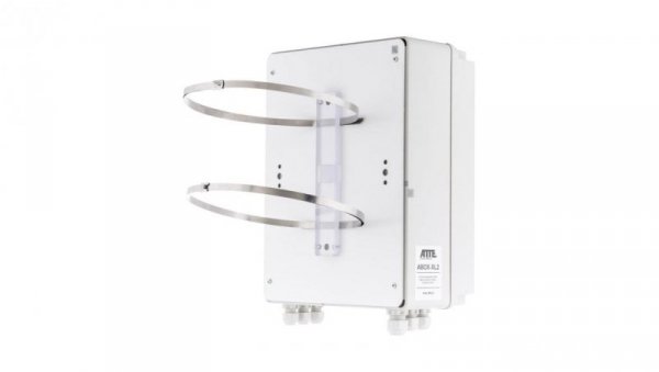 Adapter słupowy z obejmą fi 300mm (2 opaski stalowe) do mocowania obudów zewnętrznych ABOX-XL typu ADD-PMAXL