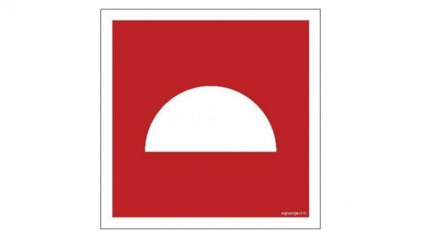 ZNAK - BA005 Zestaw sprzętu pożarniczego 50 x 50 cm PS - Płyta 1mm foto.