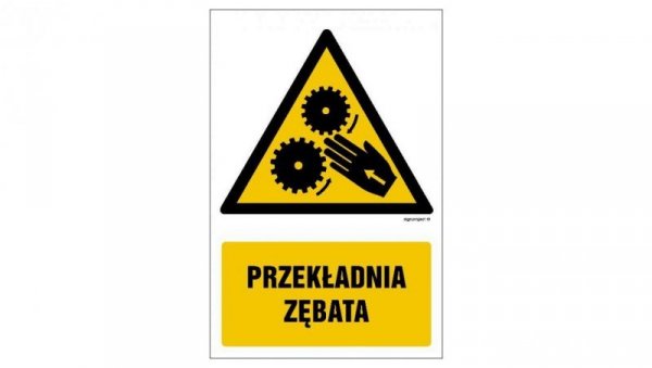 ZNAK - GF069 Przekładnia zębata 70 x 105 cm FN - Folia samoprzylepna