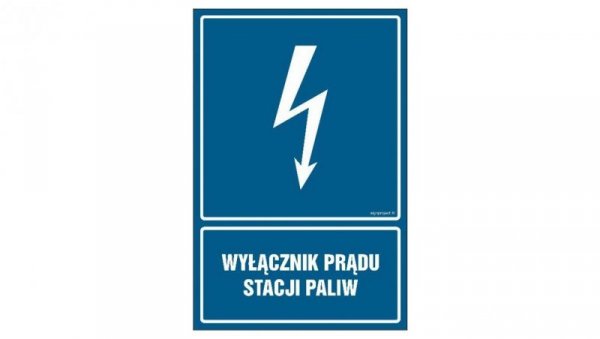 ZNAK - HG019 Wyłącznik prądu 70 x 105 cm PN - Płyta 1mm