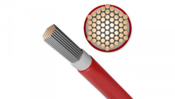 Qoltec Kabel solarny fotowoltaiczny 6mm² 100m czerwony