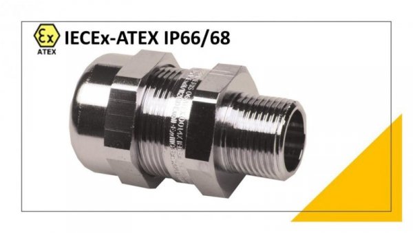 Dławnica kablowa Exd/e IECEx-ATEX M20x1,5 stal nierdzewna AISI-316 8-10,5mm IP66/68 840.013.9 /1szt./