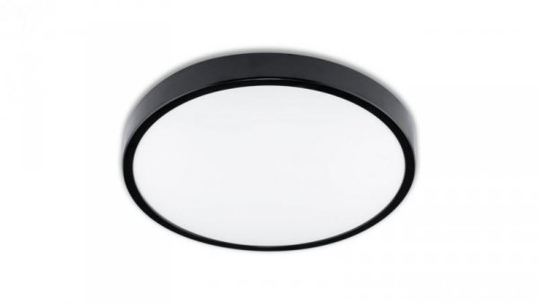 Plafon LED Lampa Sufitowa Natynkowa Łazienkowa 19W 4000K IP44 z Czujnikiem Ruchu ZOE LX Czarna 30cm