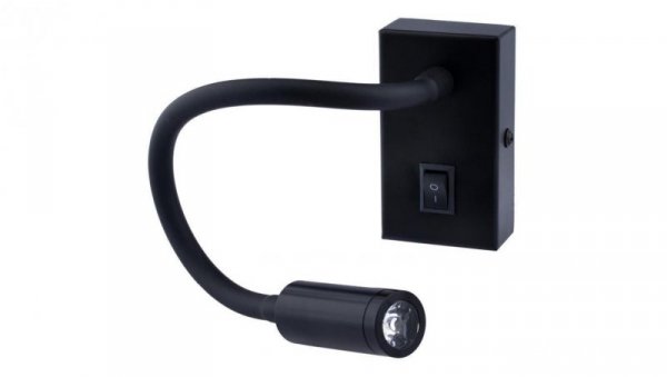 Lampa Ścienna LED LVT Elastyczny Kinkiet do Czytania LEO 3W 4000K Czarny