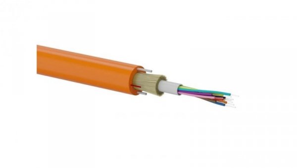Kabel światłowodowy OS2 zewnętrzny DAC do układania w ziemi, pomarańczowy SM 12J 9/125 G652D Fca PE ALANTEC /bębnowy/