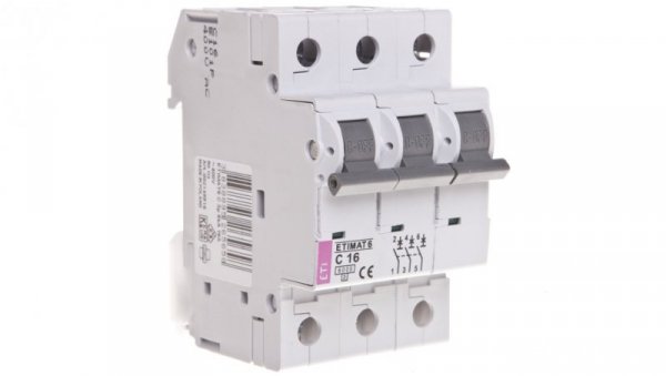 Wyłącznik nadprądowy 3P C 16A 6kA AC ETIMAT 6 002145516