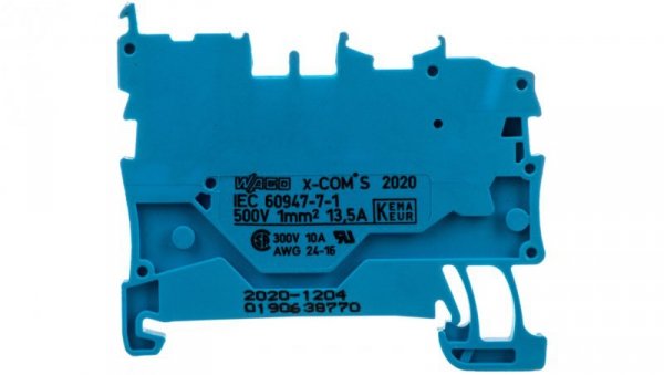 Złaczka bazowa X-COMS 1-prz./ 1 pin niebieska 2020-1204 /50szt./