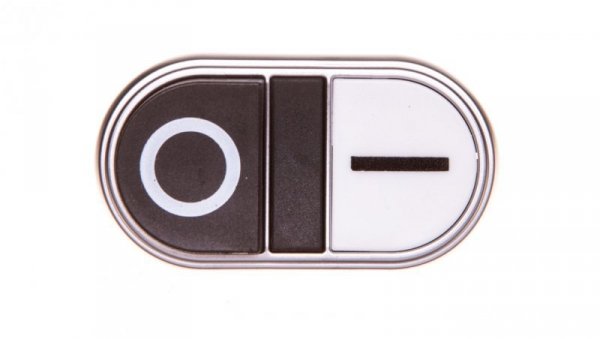 Przycisk sterowniczy 22mm podwójny biało/czarny z samopowrotem bez adaptera /I-0/ LPCB7224