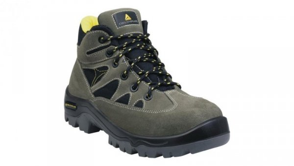 Buty z weluru skórzanego podeszwa z dwuwarstwowego PU podnosek i wkładka kompozytowe kol.zielono-czarny roz.42 PIED AURI3SPVN42