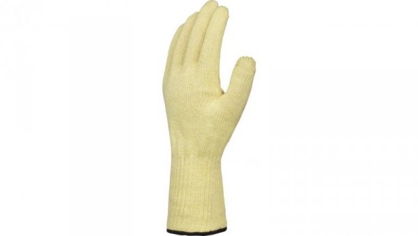 Rękawice dziane na zewnątrz włókno kevlar wewnątrz bawełna ściągacz w nadgarstku 10 cm kolor żółty rozmiar 9 MAIN KPG1009