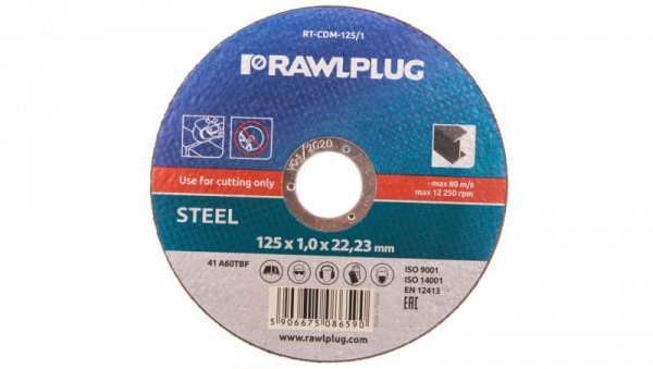 Tarcza korundowe do cięcia i szlifowania stali stopowych 125x22,23mm RT-CDM-125/1