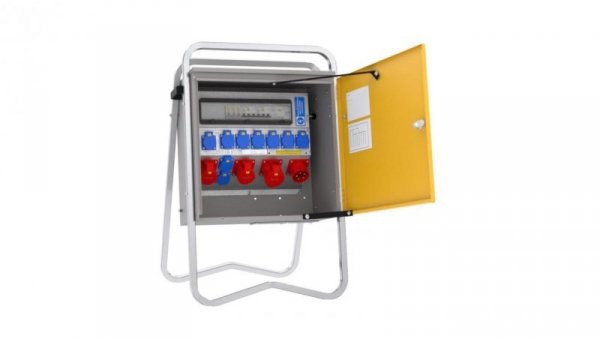 Rozdzielnica budowlana elBOX-S W32-001209 IP44 wtyk CEE 32A-5P gn: 9xGK 230V 16A 2xCEE 16A 1xCEE 32A RCCB 6kA 71326012