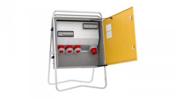 Rozdzielnica budowlana elBOX-XL W125-030000 IP44 wtyk CEE 125A-5P gn: 3xCEE 63A 3xRCCB 6kA 75516012