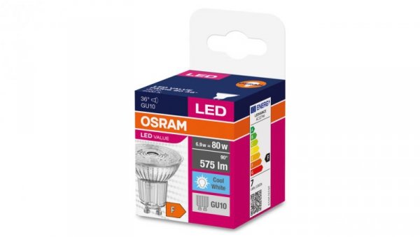 Żarówka LED VALUE PAR16 80 GU10 6,9W 575lm 4000K 840 36st. 4058075096660