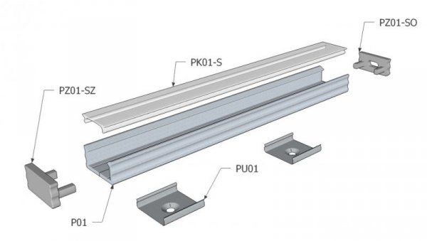 Profil P01 lakierowany proszkowo zielony P01-2M-G /2m/