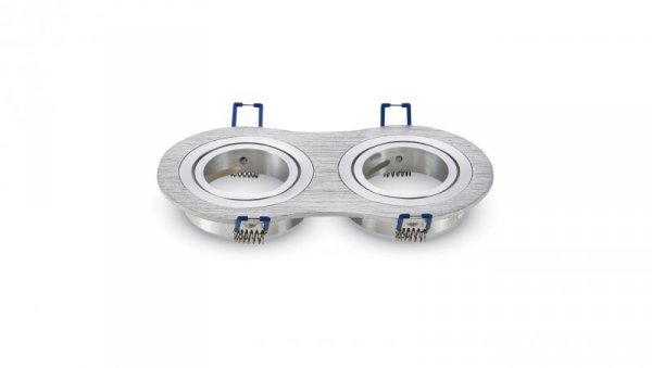 Oprawa punktowa Oczko 2xGU10 IP20 Okrągła Aluminiowa Szczotkowana 3602