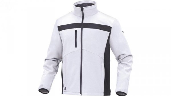 Bluza z Softshell Poliestru i elastanu kolor biało-szary rozmiar XXL LULE2BCXX