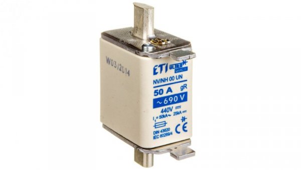 Wkładka bezpiecznikowa NH00 50A gR 690V M00UQ U-N 004331209