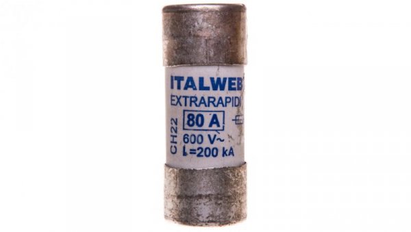 Wkładka bezpiecznikowa cylindryczna 22x58mm 80A aR 600V CH22UQ 002645023