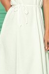 VICTORIA Trapezowa sukienka - kolor ECRU