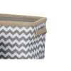 zestaw koszyków DKD Home Decor Biały Szary Juta Zygzakowata Boho 36 x 31 x 20 cm 3 Części