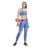 Legginsy Sportowe Damskie Reebok MYT Printed Niebieski