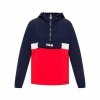 Bluza z kapturem Damska Fila Pavlina Czerwony Ciemnoniebieski
