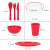 Zestaw piknikowy Aktive 22,5 x 1,5 x 22,5 cm polipropylen (4 Sztuk)