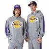 Bluza z kapturem Unisex New Era LA Lakers NBA Colour Block Szary