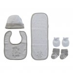 zestaw buciki i śliniaczek DKD Home Decor 0-6 miesięcy Bawełna