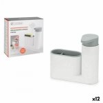 Dozownik do Płynu do naczyń do Zlewozmywaka 2 w 1 Confortime 18 x 6 x 16 cm Mydelniczka Biały (12 Sztuk)