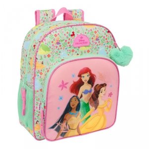 Plecak szkolny Disney Princess Bloom Kolor Zielony Różowy 32 x 38 x 12 cm